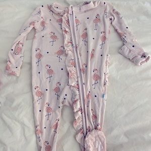 Posh peanut ruffle footie- frida